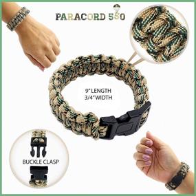 img 3 attached to 🌈 Versatile Paracord Bracelets for Men, Boys, and Kids