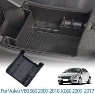 📦 консольная коробка для хранения в салоне автомобиля vesul для volvo xc60 2009-2017/v60 s60 2009-2018 - органайзер из abs-пластика с вставкой лотка для перчаток логотип