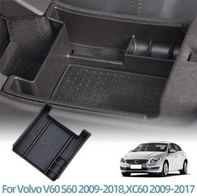 img 4 attached to 📦 Консольная коробка для хранения в салоне автомобиля Vesul для Volvo XC60 2009-2017/V60 S60 2009-2018 - Органайзер из ABS-пластика с вставкой лотка для перчаток