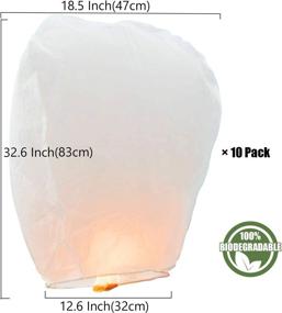 img 3 attached to Pack Paper Lanterns Biodegradable Anniversaries