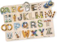 mega fun learning with melissa & doug's alphabet wooden puzzles логотип