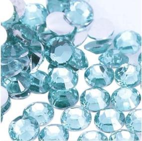 img 1 attached to Stunning Sky Blue Rhinestones: 1000pcs Flat Back Brilliant 14 Cut 4mm - 16ss