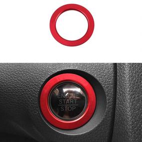 img 1 attached to 🔑 Engine Start Ignition AC Climate Knob Ring Sticker Compatible with Honda Civic - TopDall Audio Speaker