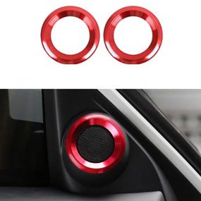 img 2 attached to 🔑 Engine Start Ignition AC Climate Knob Ring Sticker Compatible with Honda Civic - TopDall Audio Speaker