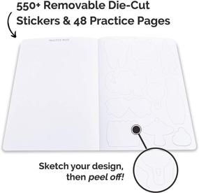 img 1 attached to 🎨 Piccadilly Sketch Your Sticker - Guided Artistic Sketchbook with Removable Die-Cut Stickers - 550+ Sticker Outlines - 100 Pages, White (ISBN: 9781620098561)