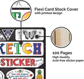 img 2 attached to 🎨 Piccadilly Sketch Your Sticker - Guided Artistic Sketchbook with Removable Die-Cut Stickers - 550+ Sticker Outlines - 100 Pages, White (ISBN: 9781620098561)