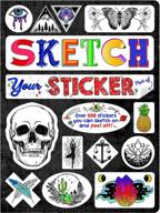 🎨 piccadilly sketch your sticker - guided artistic sketchbook with removable die-cut stickers - 550+ sticker outlines - 100 pages, white (isbn: 9781620098561) logo