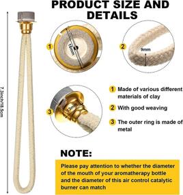 img 3 attached to Maitys 2-Piece Oil Lamp Wick Replacement - High-Quality Catalytic Wick with Air Control for Efficient Catalytic Burner Lamps and Diffusers - Ideal for Aromatherapy Decoration (Gold)