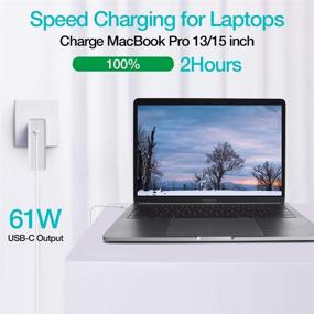 img 3 attached to 💡 YBING 61W USB C Power Adapter with Cable for MacBook Air 13/12 inch 2020, 2019, 2018, iPad Pro 12.9 11" - Enhanced Replacement Mac Book Charger