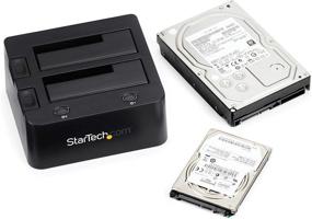 img 2 attached to 🖥️ StarTech.com Universal Hard Drive Docking Station for SATA and IDE - USB 3.0 Dock for 2.5"/3.5" HDDs/SSDs with UASP (UNIDOCKU33), Black - Enhanced SEO