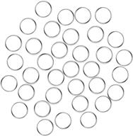 💎 fushing 100pcs stainless split rings - crystal chandelier connectors for curtain, suncatchers, crystal garlands, necklaces, keys, earrings, jewelry making, crafts & more (12mm) logo