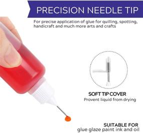 img 2 attached to 🧪 Empty Applicator Glue Bottle 30ml / 1 Ounce, Precision Tip for Small Gluing Projects, Paper Quilling Crafts, Acrylic Painting - Set of 20 Pieces