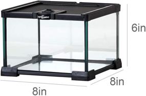 img 1 attached to 🦎 REPTI ZOO Compact Reptile Glass Terrarium Enclosure with Full View, Visually Attractive Reptile Glass Habitat Tank 8"x8"x6