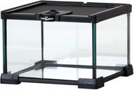 🦎 repti zoo compact reptile glass terrarium enclosure with full view, visually attractive reptile glass habitat tank 8"x8"x6 logo