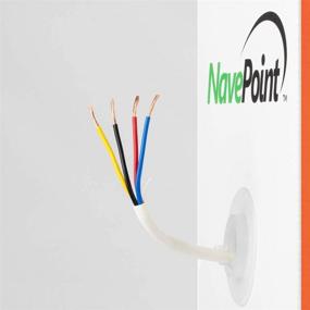 img 1 attached to 🔊 NavePoint 250ft CL2 In-Wall Speaker Cable Wire - 16/4 AWG Gauge for High-Quality Audio - Bulk White Wire With 4 Conductors