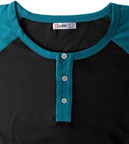 img 2 attached to 👕 H2H Men's Casual T-Shirts in Charcoal Blue – CMTTS0174: Clothing for Shirts