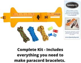 img 3 attached to 🧵 SpeedyJig PRO Paracord Bracelet Kit: Adjustable Frame for Crafting 4” to 12” Survival Bracelets, Jewelry, Keychains - USA Made