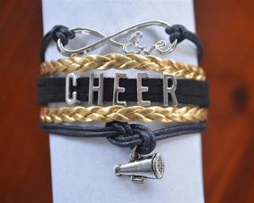 img 2 attached to 🎀 Infinity Adjustable Cheerleading Bracelet for Girls - Cheerleader Jewelry