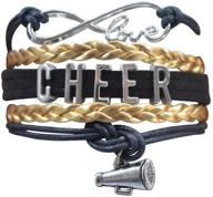 🎀 infinity adjustable cheerleading bracelet for girls - cheerleader jewelry logo