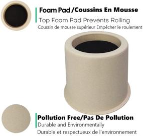 img 3 attached to 🌿 MIIX HOME- 4 inch Natural Plant Fiber Risers: Pollution-Free Solution for Twin/Queen Size Furniture - 1 Set of 4 Pack, Beige