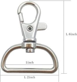 img 2 attached to High-Quality Pack of 20 Premium Metal Lobster Claw Swivel Clasps – Secure Lanyard Snap Hooks with Lobster Claw Clasp