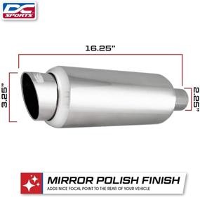 img 3 attached to 🚗 DC Sports EX-5016: Bolt-On Resonated Exhaust Muffler - Universal Fitment for Cars, Sedans, and Trucks