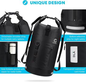 img 1 attached to Герметичный рюкзак Dry Bag Backpack с классом защиты IPX7 от Gonex: 20 л + 2 л / 30 л + 2 л с системой MOLLE, многофункциональными карманами 🎒 и верхней открывающейся застежкой, обеспечивает сухость вещей - идеален для сёрфинга с вёслом, каякинга, яхтинга, мотоциклизма.