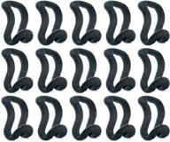 🧷 kiseer 50 pcs mini cascading hanger hooks - hanger connection hooks for clothes hangers or velvet hangers (black) логотип