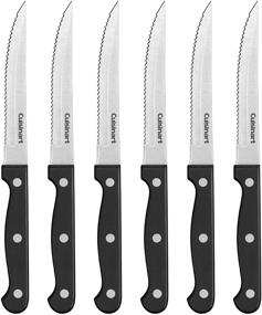 img 4 attached to 🔪 Cuisinart Triple Rivet Collection 6-Piece Steak Knife Set, Black - C77TR-6PSK