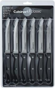 img 3 attached to 🔪 Cuisinart Triple Rivet Collection 6-Piece Steak Knife Set, Black - C77TR-6PSK