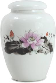 img 3 attached to Dahlia Oriental Watercolor Painting Porcelain