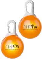 🐾 mighty paw led dog safety light (2 pack): weatherproof clip-on lights for ultimate visibility on night walks logo