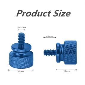img 1 attached to 💻 Enhance Your Computer Aesthetics with YATENG 6-32 Thread Anodized Aluminum Thumbscrews in Sky Blue - Perfect for DIY and Beautification