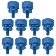 💻 enhance your computer aesthetics with yateng 6-32 thread anodized aluminum thumbscrews in sky blue - perfect for diy and beautification логотип