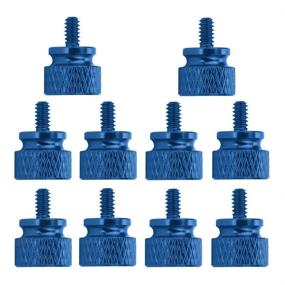 img 3 attached to 💻 Enhance Your Computer Aesthetics with YATENG 6-32 Thread Anodized Aluminum Thumbscrews in Sky Blue - Perfect for DIY and Beautification