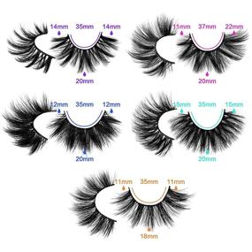 img 2 attached to 🎀 20MM Faux Mink Lashes Wholesale - 25 Pairs of Mixed Dramatic False Eyelashes with Glitter Eyelash Boxes - Bulk Offer of 5 Styles