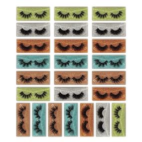 img 3 attached to 🎀 20MM Faux Mink Lashes Wholesale - 25 Pairs of Mixed Dramatic False Eyelashes with Glitter Eyelash Boxes - Bulk Offer of 5 Styles