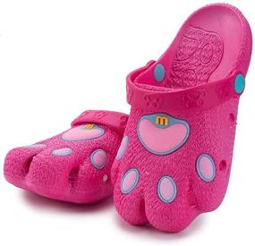 img 4 attached to 👟 Meckior Toddler Backstrap Lightweight Boys' Slippers - Ideal Clogs & Mules Shoes