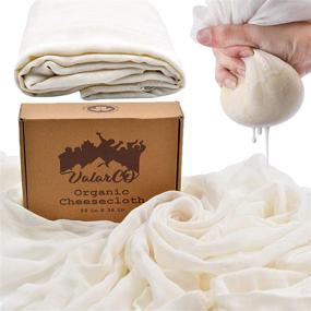 img 4 attached to 🧀 Certified Organic Cheesecloth for Straining - Reusable Unbleached Cotton, Ideal for Cooking, Coffee & Tea Brewing - Extra-Fine Weave, 40x40 Threads, 15 sqft