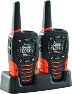 cobra acxt645 walkie talkies: long range 35-mile two way radios with vox – water resistant & rechargeable (2 pack) logo