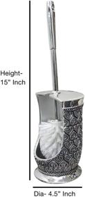 img 3 attached to 🚽 nu steel Beaded Heart Resin Toilet Cleaning Brush: Space-Saving & Contemporary Scrubber for Effortless Cleaning - Decorative Design with Good Grip, Chrome-Silver Finish