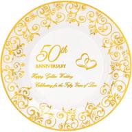 crisky golden wedding anniversary plates – 50th anniversary celebrations logo