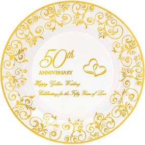 img 4 attached to Crisky Golden Wedding Anniversary Plates – 50th Anniversary Celebrations