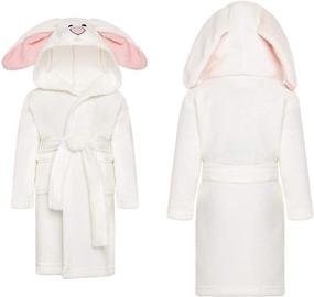 img 2 attached to Cozy & Cute: Alexander Del Rossa Kids' 🦁 Soft Fleece Robe with Animal Hood, Perfect Children's Bathrobe