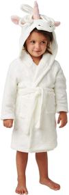 img 4 attached to Cozy & Cute: Alexander Del Rossa Kids' 🦁 Soft Fleece Robe with Animal Hood, Perfect Children's Bathrobe