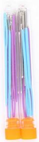 img 3 attached to 🧵 Large Eye Blunt Needles - LeBeila Steel Yarn Thread Knitting Needle Set, Large-Eye Sewing Needles for Crochet, Darning, Beading, Quilting, Weaving, Tapestry Crafts – 18pcs Metal + 12pcs Plastic (2 Pack, Silver)