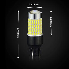img 1 attached to 🔦 JDM ASTAR 144-EX Chipsets 7440 7441 7443 7444 992 White LED Bulbs with Projector – Ultra-Bright Backup Reverse Lights