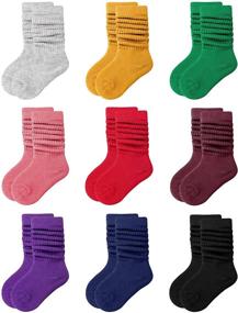 img 3 attached to 🧦 Kereda Little Kids Girls Slouch Crew Socks: Stylish & Comfortable Cotton Dress Socks for Toddlers (1-12 Years)