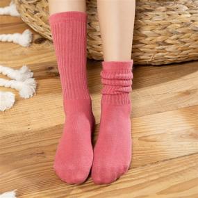 img 1 attached to 🧦 Kereda Little Kids Girls Slouch Crew Socks: Stylish & Comfortable Cotton Dress Socks for Toddlers (1-12 Years)