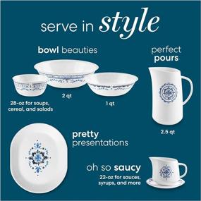 img 3 attached to 🍽️ Corelle Coordinates Portofino Serveware: Elegant Serving Quart for any Occasion